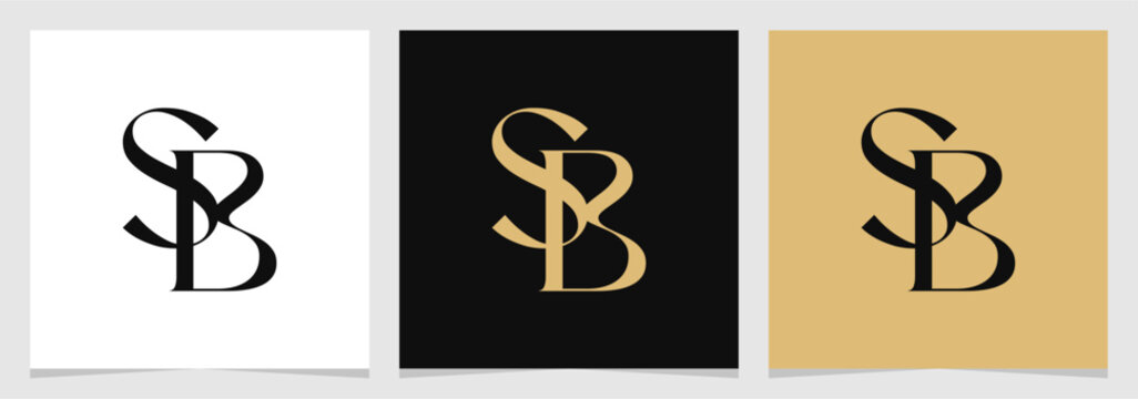 SB Initial Monogram Logo Vector , Letter Logo for Brand Company