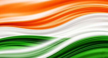 Indian Tricolor Wave Abstract for Independence Day Design