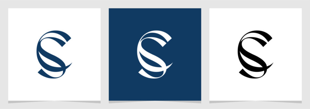 CS Initial Logo Monogram Vector Illustration , Letter Logo Element for Brand Company or Identity