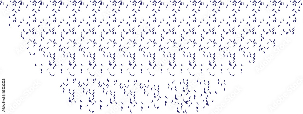 Poster abstract pattern of small blue symbols on a transparent background
