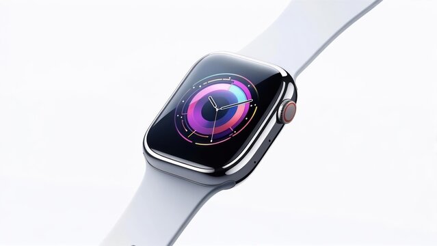 Modern smartwatch on white