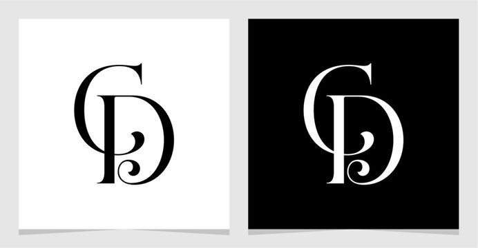 CD Initial Logo Monogram Vector Illustration , Letter Logo Element for Brand Company or Identity , Initial Letter Graphic Designs