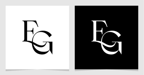 EG Initial Logo Monogram Vector Illustration , Letter Logo Element for Brand Company or Identity , Initial Letter Graphic Designs © Hikmat Studios