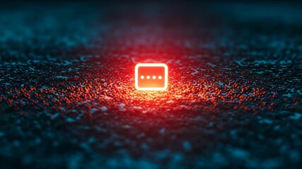 Phishing awareness in today’s technology highlighted by a glowing red chat icon symbol of digital communication and cybersecurity vigilance.