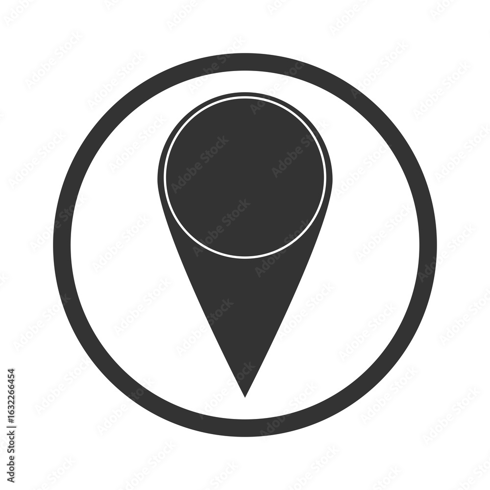 Poster pin map location icon isolated on transparent background
