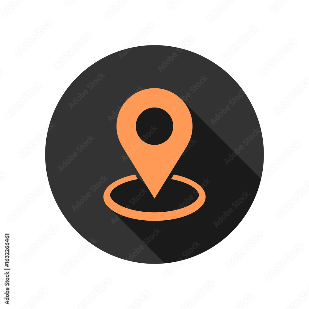 Poster pin map location icon isolated on transparent background