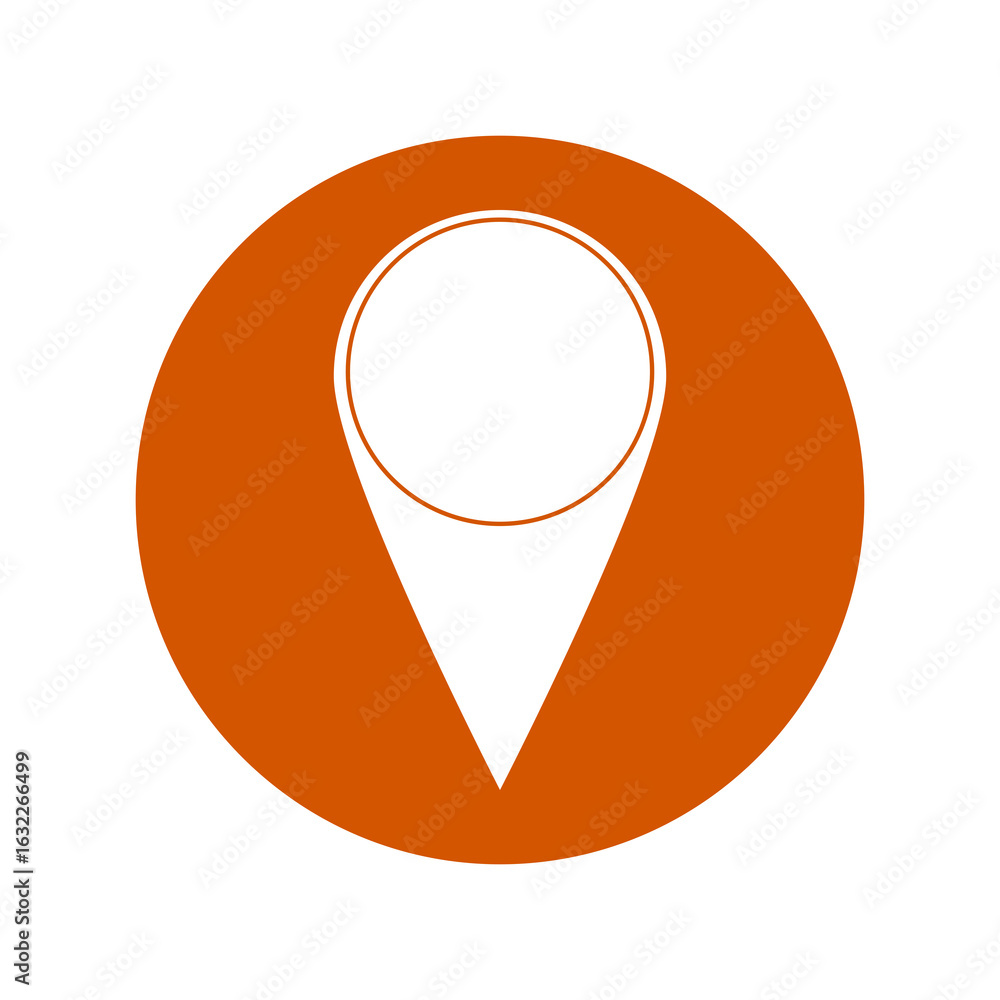 Poster pin map location icon isolated on transparent background