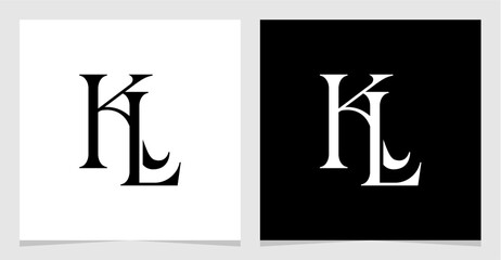 KL Initial Logo Monogram Vector Illustration , Letter Logo Element for Brand Company or Identity , Initial Letter Graphic Designs