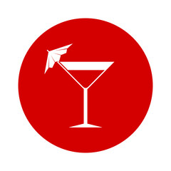 Martini glass icon isolated on transparent background