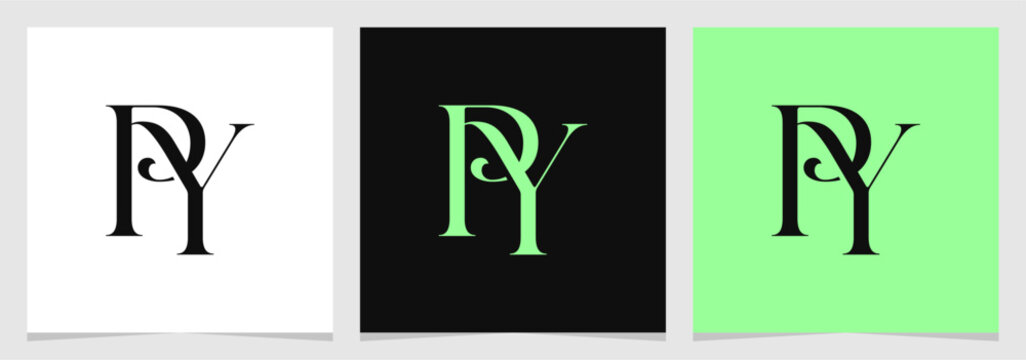 PY Initial Logo Abstract Vector Illustration , Letter Logo Element for Brand Company or Identity , Initial Letter Graphic Designs