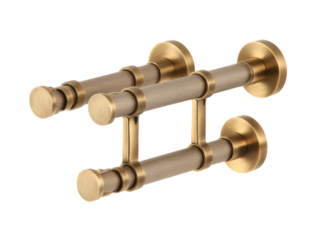 Double-row towel bar with a modern, industrial design