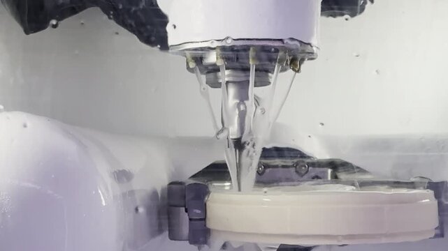 A Machine That Performs Drilling and Cutting for Prosthetic Tooth Molds in a Dental Laboratory