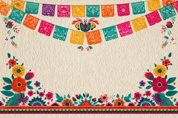 Vibrant Cinco de Mayo Festival Backdrop