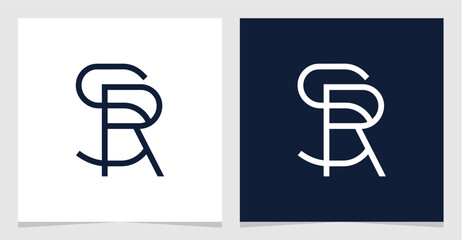 SR Initial Logo Modern Vector Illustration , Letter Logo Element for Brand Company or Identity , Initial Letter Graphic Designs Vector EPS