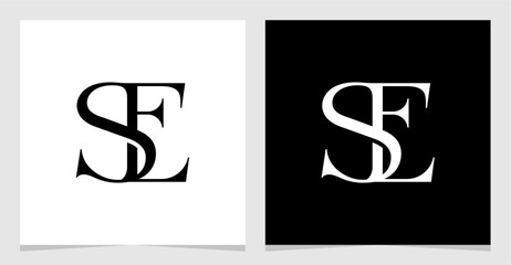 SE Initial Logo Monogram Vector Illustration , Letter Logo Element for Brand Company or Identity , Initial Letter Graphic Designs Vector EPS
