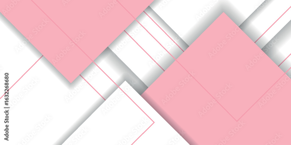 Aufkleber abstract background with overlapping white and pink triangles. modern vector design for banners, cov