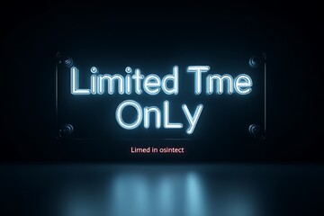 Limited Time Only neon sign glowing brightly for promotions, special offers, or exclusive deals, a stunning visual concept.