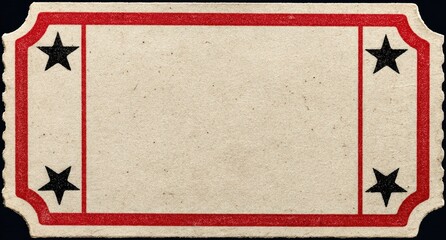 Blank vintage ticket stub