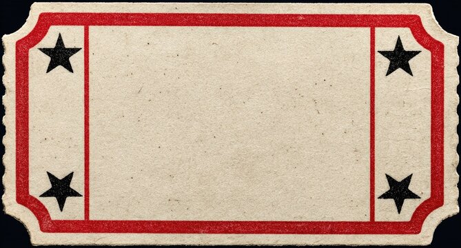 Blank vintage ticket stub