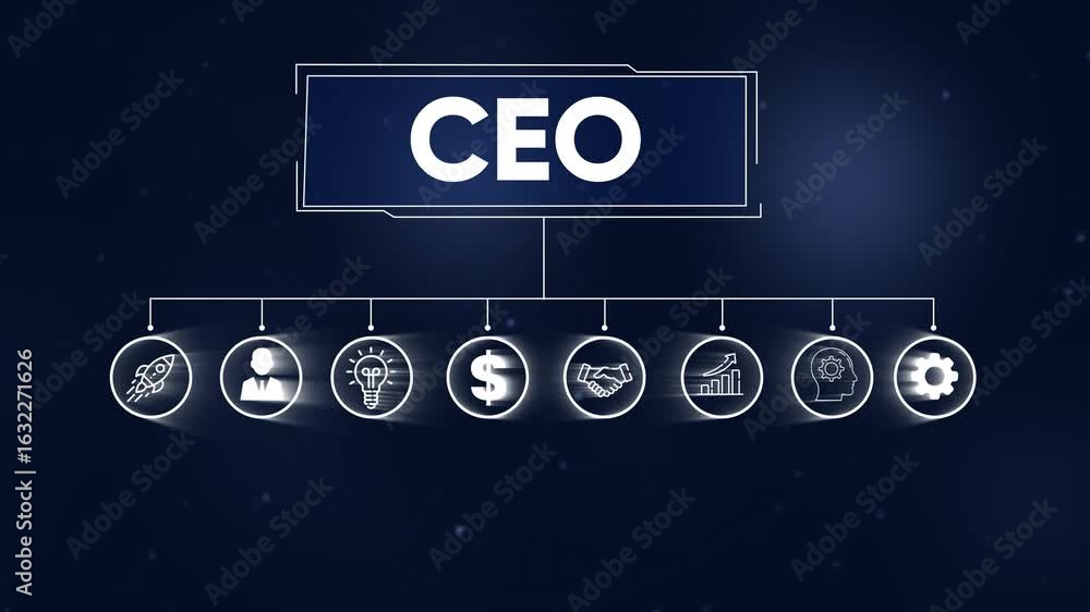Aufkleber modern technological roadmap design with space backdrop and rocket and cogwheel elements