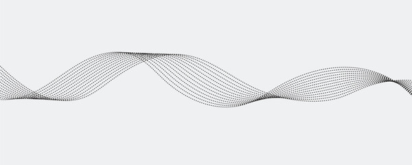 Abstract grey wavy lines vector illustration