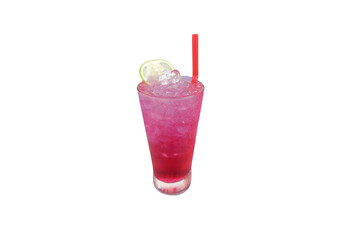 Refreshing Sala Syrup Lemon Soda Drink on Transparent Background