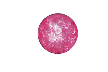 Pink Gel Texture on Transparent Background Isolated in Circular View