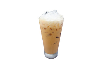 Chilled Iced Coffee Beverage On Transparent Background