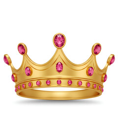 golden crown isolated on white background