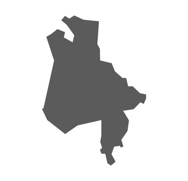  Unakoti district map illustration with gray color