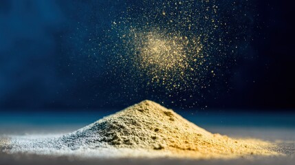 Effervescent Tablet Dissolving into Powder in Pale Beige Color for Enhanced Dissolution Experience