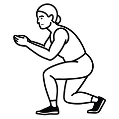 Squats: A person performing a squat exercise icon.