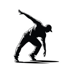 Fototapeta premium Silhouette of a dancer in a dynamic pose