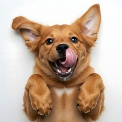 Floppy Eared Dog Lying on White Floor
