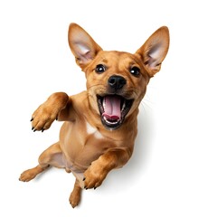 Puppy with Floppy Ears and Goofy Face