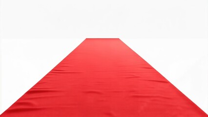 Obraz premium Red carpet extends into white space