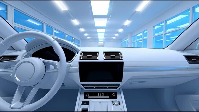 Innovative car interior design showcases modern technology and spacious layout