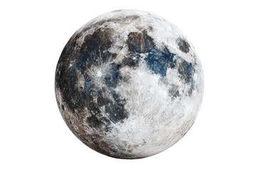 Full moon, detailed surface, muted colors