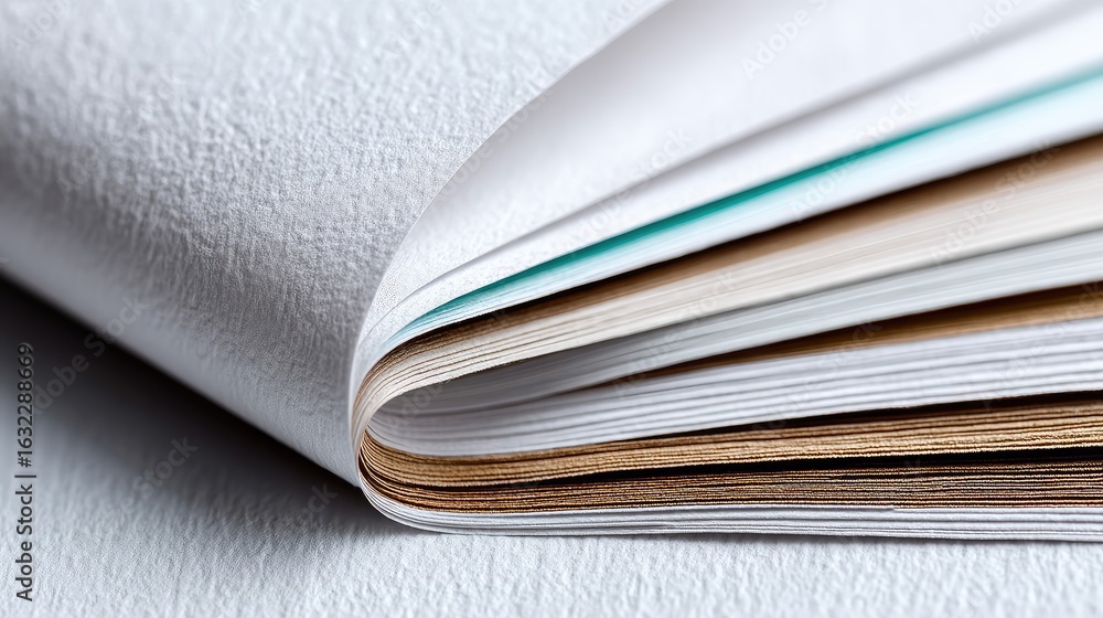 Poster Close-up of Neutral Paper Texture Background with Abstract Color Layers