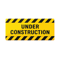 under construction tape warning banner vector
