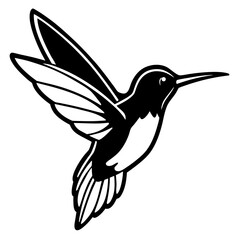 Obraz premium Graceful Hummingbird Flight Vector Art