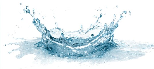Water splash against white background