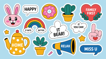 Fototapeta premium set of easter elements