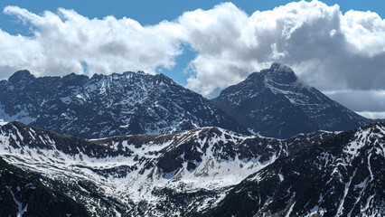 Snowy Peaks of the Tatra Mountains from Kasprowy Wierch