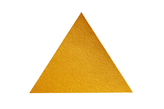 Gold triangle shape, textured