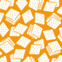 Cookies background, pattern set. Collection icons cookies. Vector