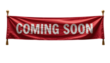 Coming Soon Banner Red.