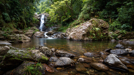 Fototapeta premium waterfall in the forest