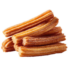 Stack of golden-brown churros, dusted with cinnamon sugar