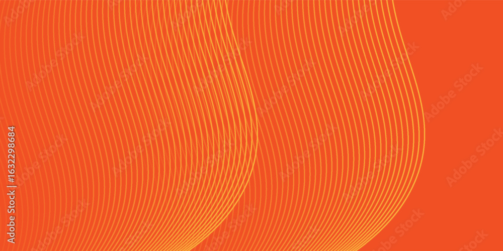 Poster vector abstract background with dynamic orange waves, lines and particles. vector
